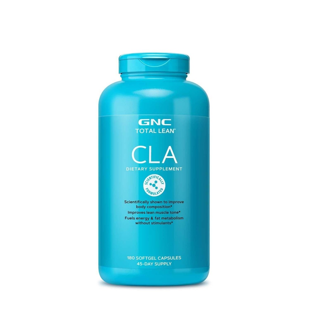 GNC Total Lean CLA, Zlepšiť zloženie tela a chudého svalového tónu, Palivá Metabolizmus a energia tuku Bez stimulantov, bez lepidla, 180 Softgels
