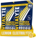 Vitalyte Powder Drink Mix, Isotonic Electrolyte Hydration Mix, Gluten Free Post Workout Powder Mix, balenie po 2, 35 oz. Každá citrónová príchuť