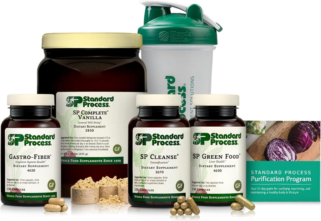 Štandardný proces čistenie Kit s SP Kompletné - Detox & Pečeň podpora - celý potravinársky Fiber Kit pre udržanie zdravé telo - 21-dňový program - Vanilla