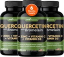 Gade Nutrition Quercetin s vitamínom C a zinkom - Quercetin 500 mg - Quercetin s hypromelínom - zinok Quercetin - Quercetin doplnky + vitamín D3 (non-GMO, Gluten-free, Vegan) - 6 mesiacov