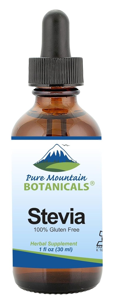 Pure Mountain Botanicals Liquid Stevia kvapky - Prírodné sladidlo - Koncentrovaný bezcukrový Substitute Diabetic Friendly Ideal pre Keto Low Carb a Vegan Diet Great Pridanie k chudnutiu Program