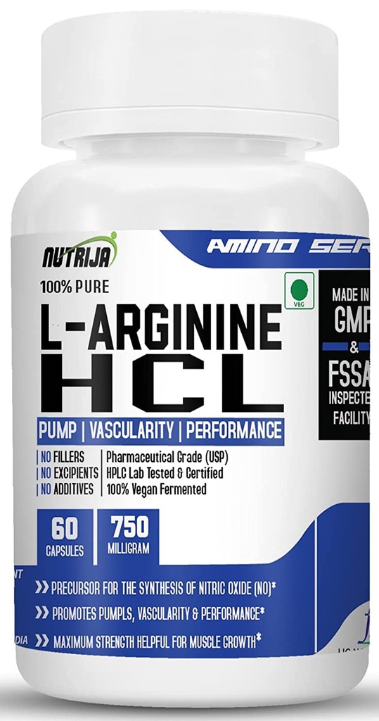 L-arginín HCL kapsuly - najvyššia biodostupnosť forma L-arginínu