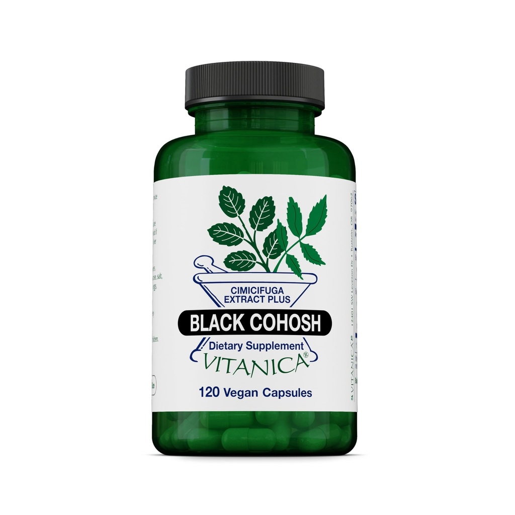 Vitanica Black Cohosh, Cimicifuga Extract Plus, Vegan, 120 kapsúl