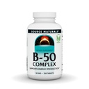 Zdroj Naturals B-50 Complex 50 mg B-vitamíny pre podporu výroby energie - 250 tabliet
