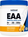 Nutricost EAA Powder 30 Servivné služby (Peach Mango) - Esenciálne aminokyseliny - non-GMO, bez lepku, Vegetariánske priateľsky