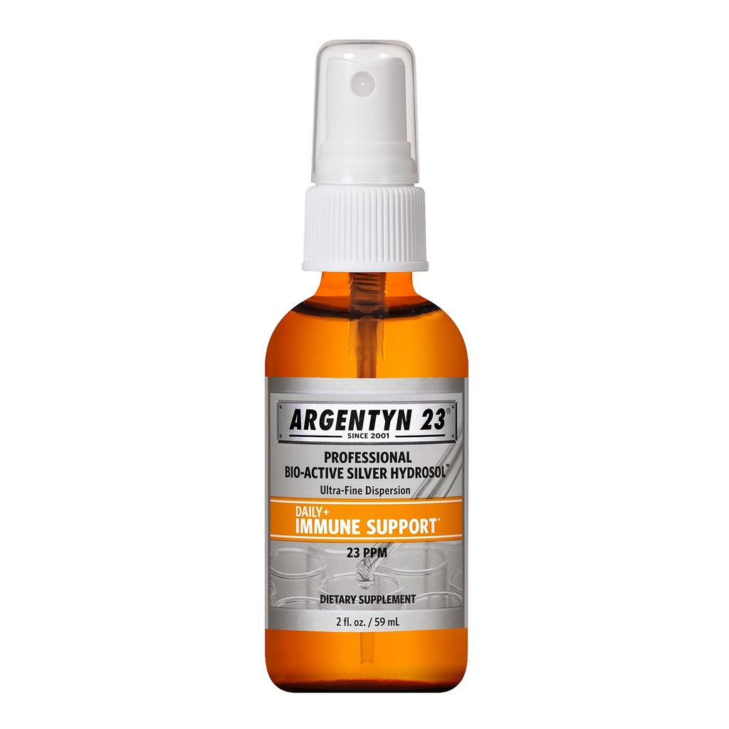 Argentyn 23 Professional Immune Support, Koloidné striebro, Bio-Active Silver Hydrosol, 23 ppm, Fine Mist Spray, 2 Fl Oz