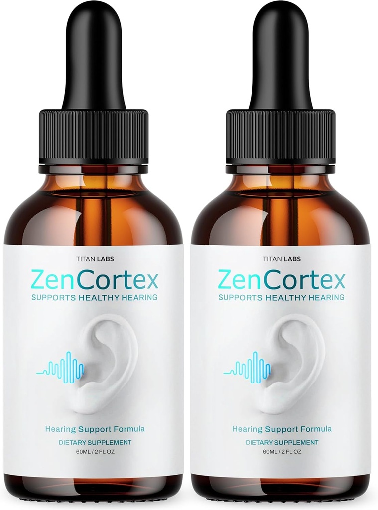 (2 balenie) ZenCortex - Zen Cortex kvapky do ucha, ZenCortex pre Tinnitus Advanced Formula Supplement, Zen Cortex Všetky prírodné sluchová podpora Formula Supplement for Ear Relief Vegan Ingredients (60 Servings)