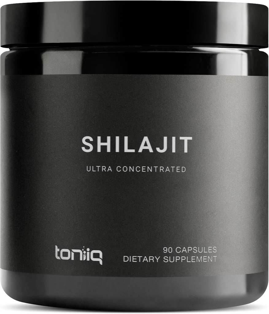 Toniiq Ultra Concentrated 40% Fulvic Acid Shilajit pre mužov - Pure 10:1 Extrakt-tretia strana testované 10x Potency Kapsule- Vysoká potencie a stopové minerály - Vyrobené v GMP Certified Facility