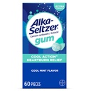 Alka-Seltzer Cool Action Heartburn Relief Gum, Extra Strength Antacidum Gum, Acid Instination and Upset Gold Relief, No Chalky Chuť, Cool Mint Flavor, 60 Počet