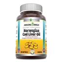 Amazing Omega Norwegian Cod Liver Oil 1000 Mg 250 Softgels