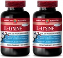 L-lyzín 1000 mg tablety - L-lyzín 1000MG - Podporovať zdravú pokožku - L-lyzín Tablety - l-lyzín 1000 mg Tablety - L-lyzín Supplement - l-lyzín Masť - lyzín 1000 mg Tablety, 2 fľaše 200 Tablety