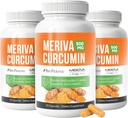 NERVE RENEW Meriva Curcumin s čierne korenie a bioperín - Antioxidant Boost Nerve podpora doplnok - 3 balenie