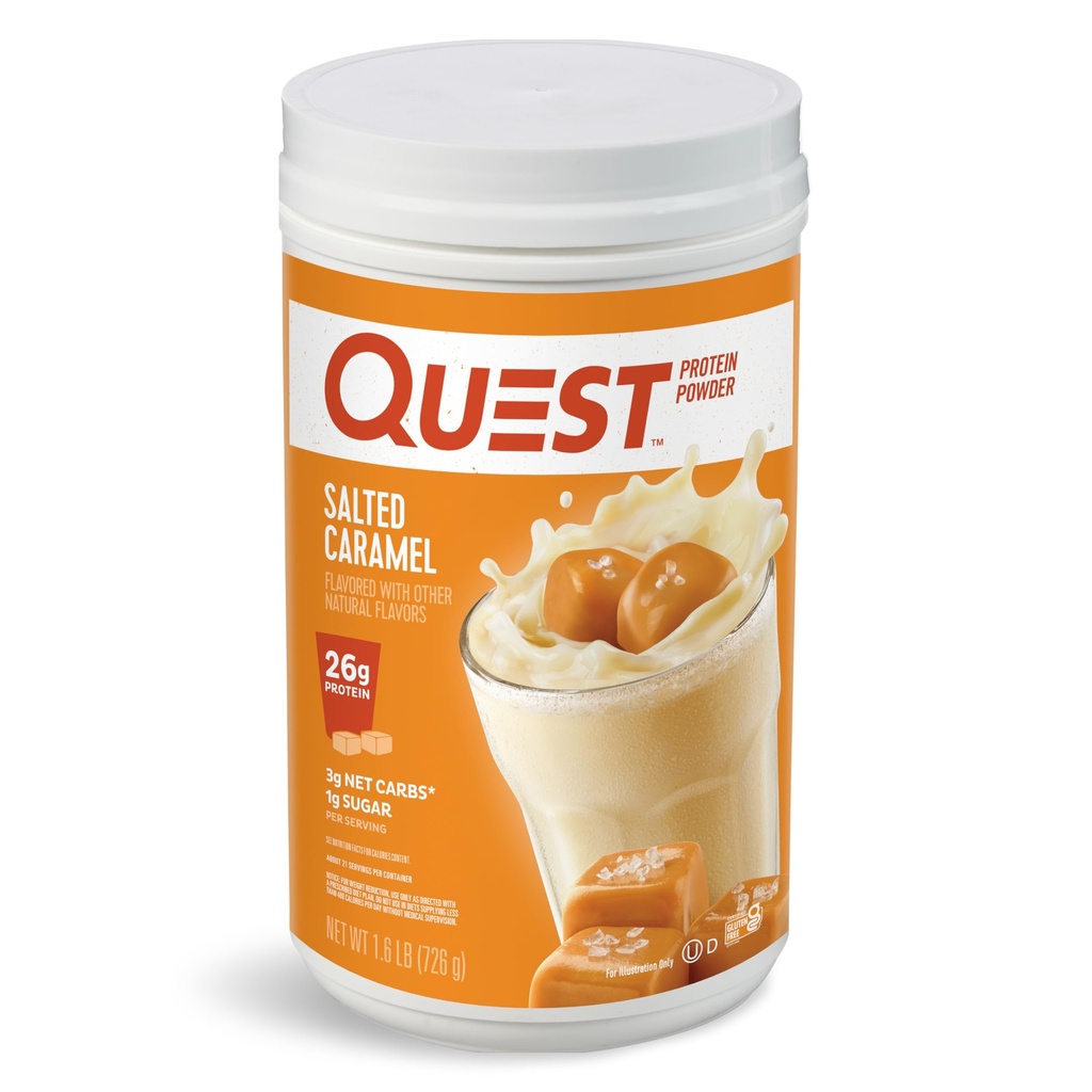 Quest Nutrition Salted Caramel Protein Powder, 26g Protein, 1g Cukor, Nízky Carb, Gluten Free, 1,6 libra, 24 Servings