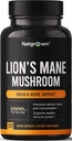 Natrowd Lions Mane Mushroom Supplement Capsules - Organic Lion