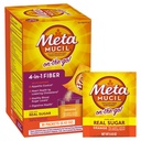 Metamucil On-the-Go, Daily Psyllium Husk prášok Supplement with Real Sugar, 4-in-1 Fiber for Digestive Health, Orange Smooth Ochutený nápoj, 2 balenia x 30 počet = 60 Balíčky celkom