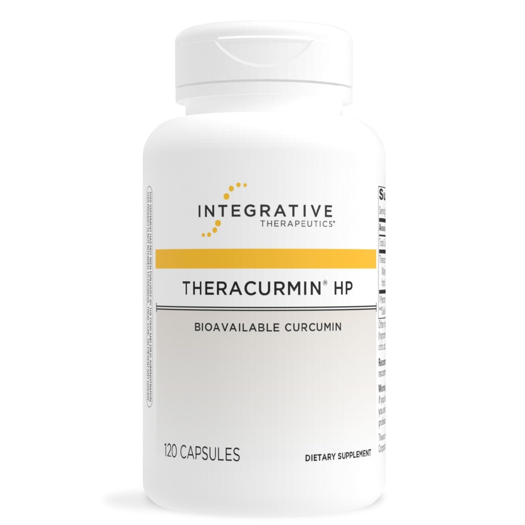 Integratívne terapie Theracurmin HP - Turmerica Supplement for Heart & Joint Health Support* - Muscle Recovery Support* - Non-Soy, Dairy-free & Gluten-Free - 120 Kapsule (60 Servings)