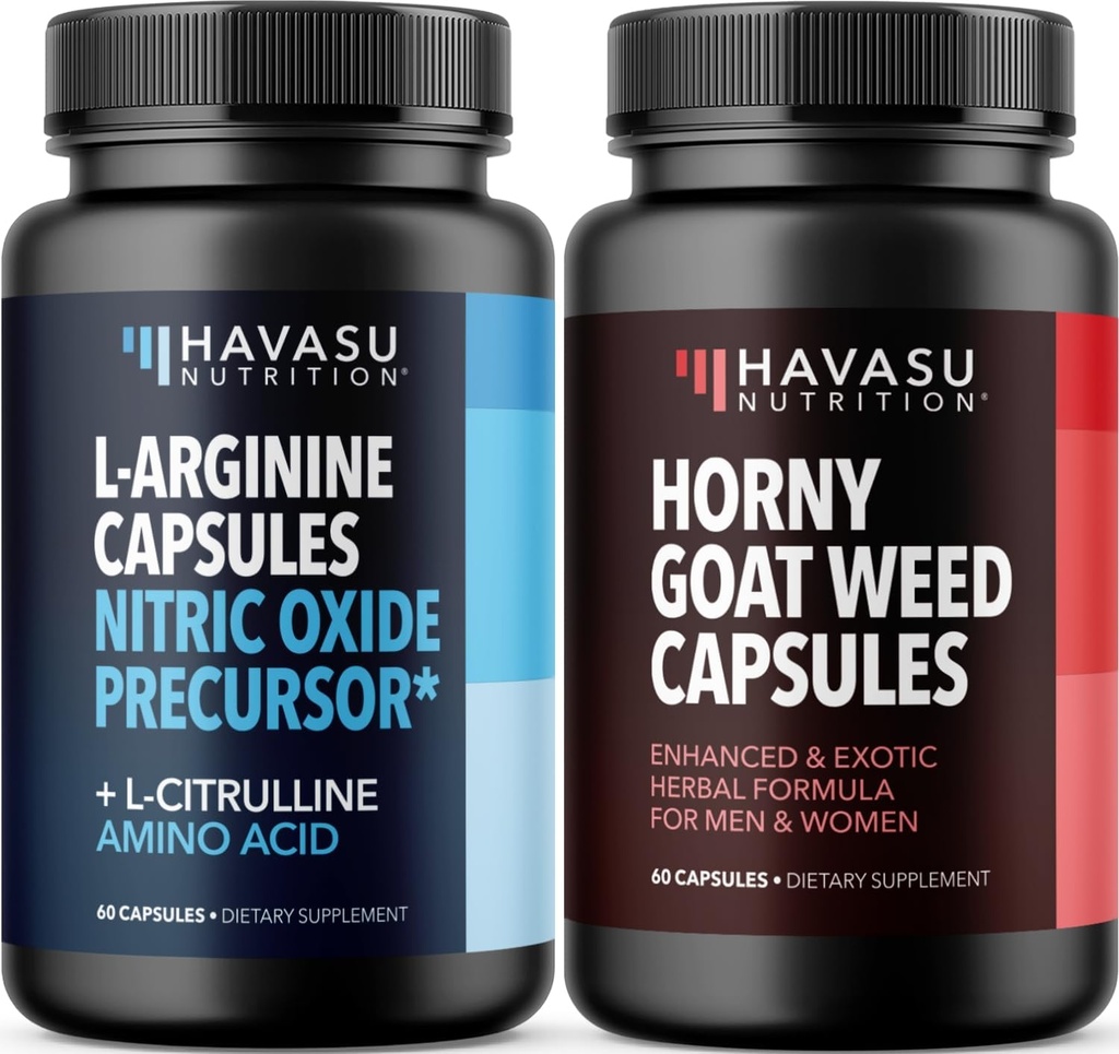 HAVASU NUTRITION Nadržané kozy Weed Kapsule (30 Servings) a L Arginine L Citrulline Supplement (30 Servings)