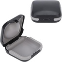 Ochranné puzdro na načúvacie pomôcky na cestovanie Tvrdé Malé Odolné proti striekaniu 2.16"*2.04"*0.39" Cushing Interior for 2 Hearing Aids, ITE, RIC, CIC (čierna)