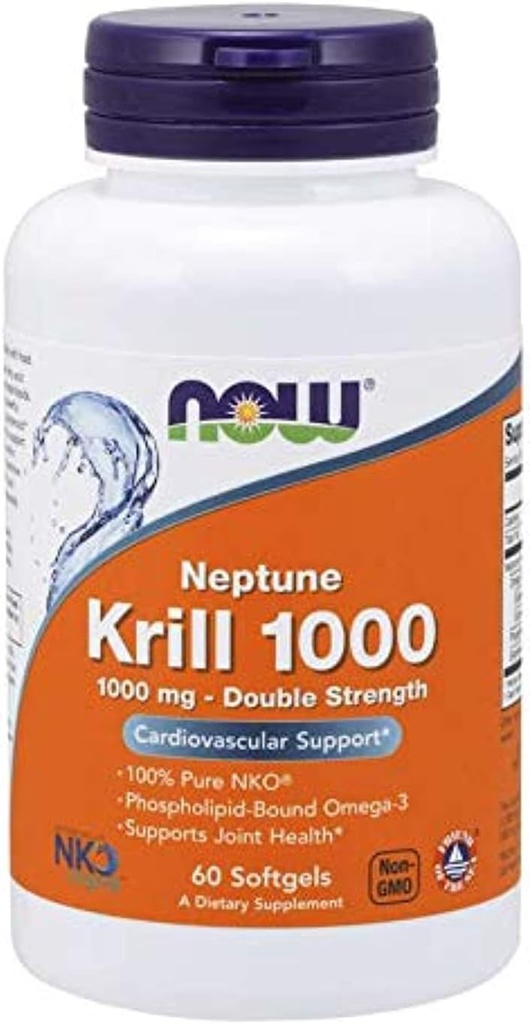 Teraz Foods Neptún Krill 1000 Rybí olej 1000 Milligram, 60 Softgels (2 balenia)
