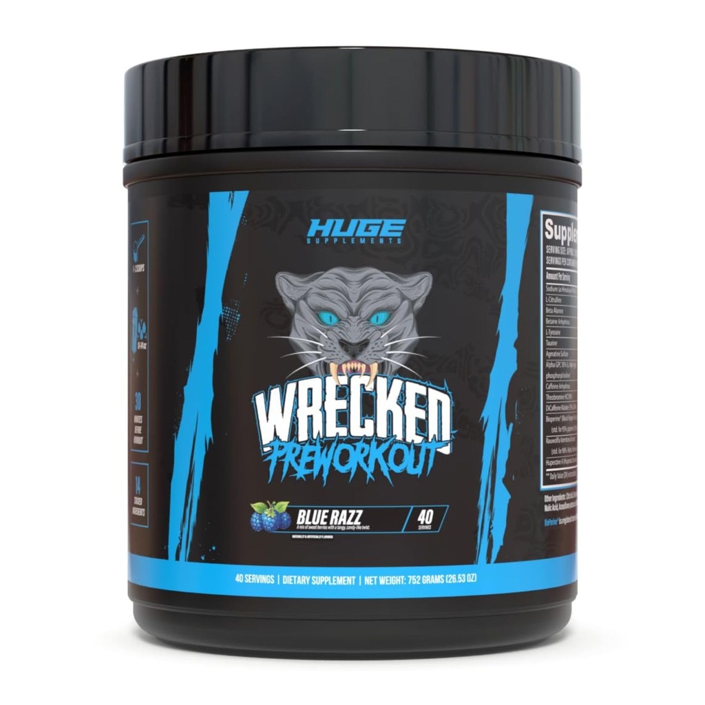 Vrakovaný prášok pred tréningom, pokročilá formula, Boosts Energy, Focus, Pumps & Performance, 10g L-Citrulín, 6,4g Beta Alanine, 5g Tyrozine, 1g Alpha GPC, 375mg Fast-Acting Caffeine & More (40 Servings)