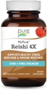 PURE ESSENCE LABS MyPure Reishi 4X Organic Huby Supplement - 100% Real Mushrom Extract for Immune Support, Stres Relief, Build Energy (60 Kapsule)