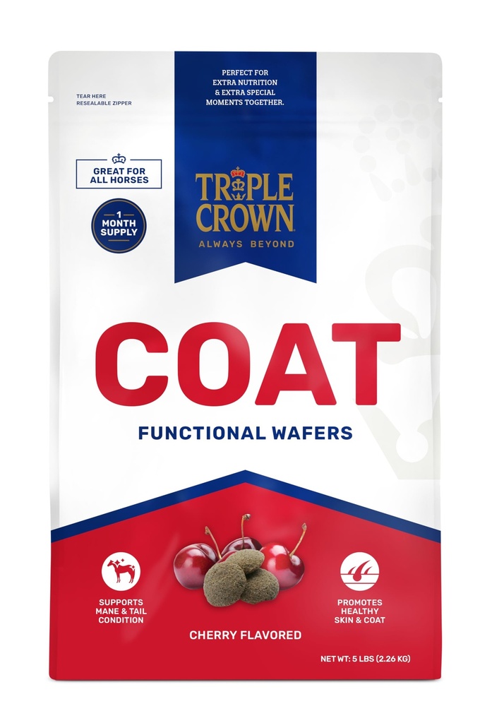 Triple Crown Coat Wafers, Funkčné konské Wafers, Konské Coat Supplement, Konská koža Supplement Wafer, 5 libier