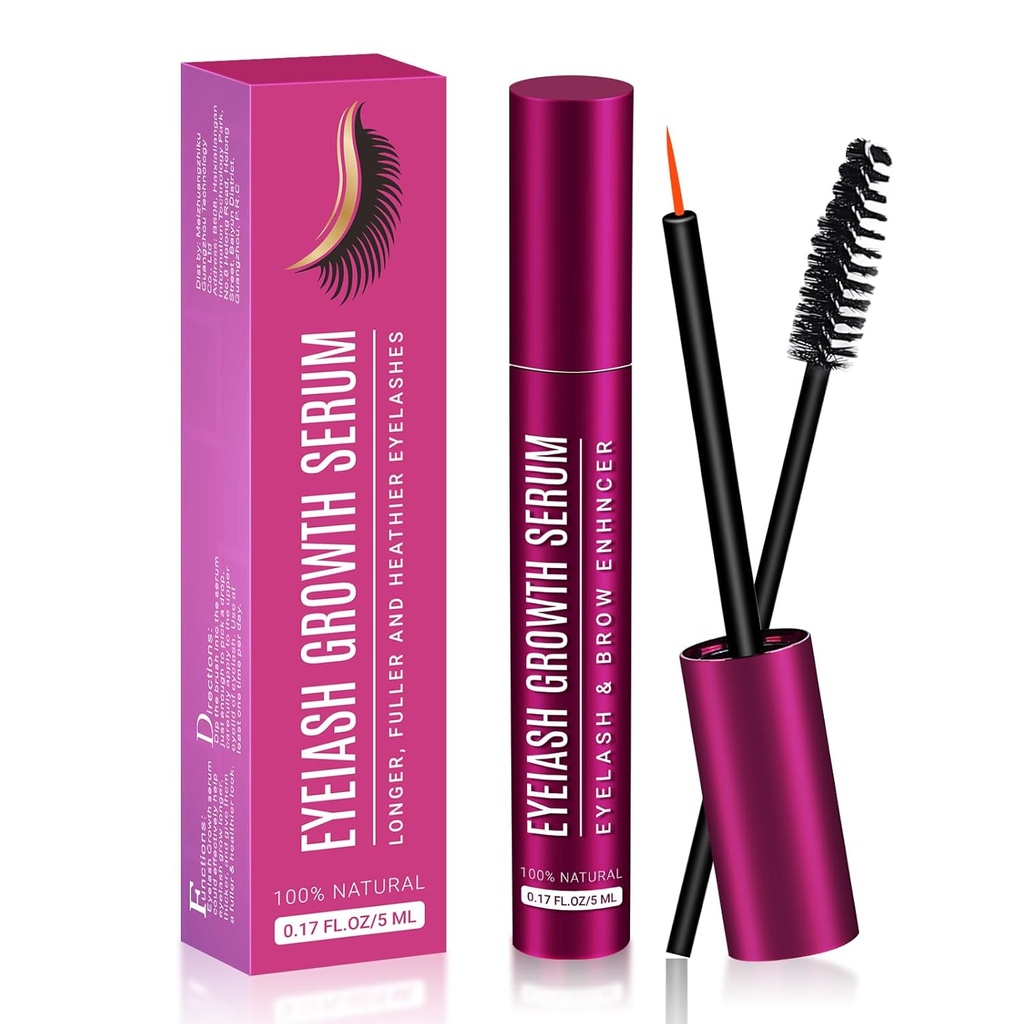 Lash sérum 5ML pre rast rias - Premium Formula pre dlhšie, plnšie, a hrubšie Lashes - Uvoľnite silu prírody pre fascinujúce výsledky