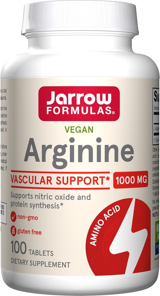 Jarrow Formules, L-arginín 1000 Mg Tablets, 100 Počet