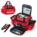 Damero Professional Medical Bag prázdne, Prvý Respondent Trauma taška s odnímateľnými rozdeľovače pre domáce zdravotnej starostlivosti, EMT, EMS, Red (Bag LEN)