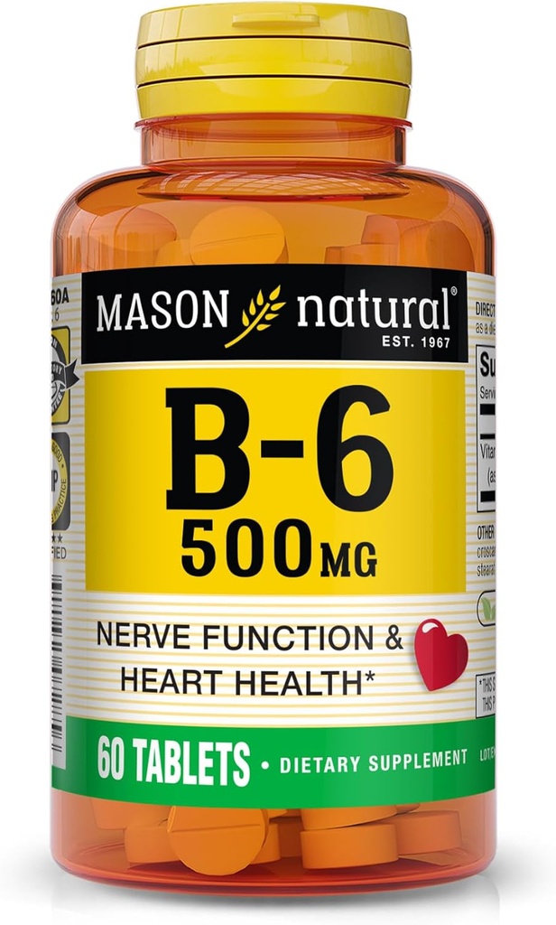 MASSON NATURAL Vitamin B6, 500 mg, 60 tabliet