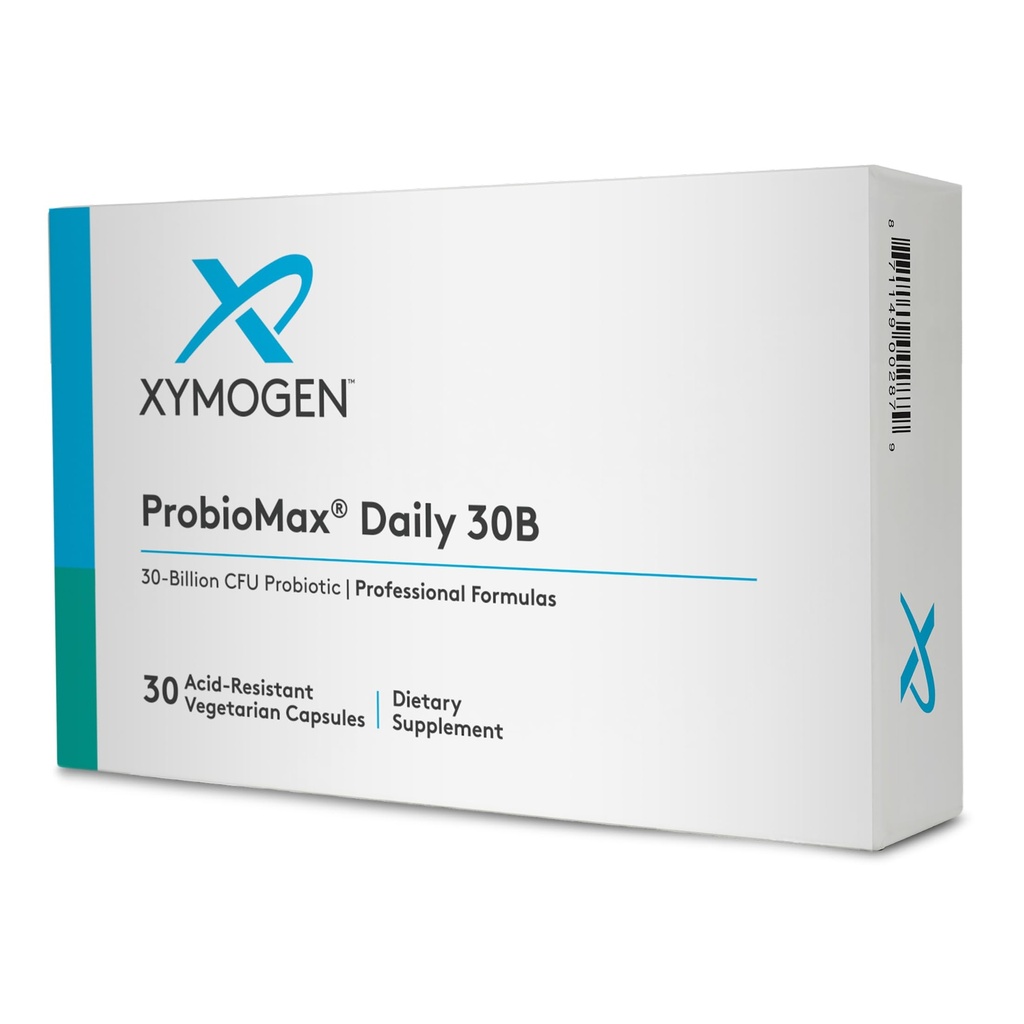 XYMOGEN ProbioMax Daily 30B - Vegetarian, Dairy & Gluten Free Probiotiká pre trávivé zdravie - Probiotické výživové doplnky pre ženy a mužov - predtým ProbioMax Daily DF (30 kapsúl)