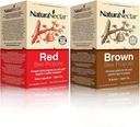 NaturaNectar Natural Bee Propolis Bundle - Red Propolis a Brown Propolis - od Immune Support, Respiratory Health and Healthy Metabolizmus - 60 kapsúl na fľašu