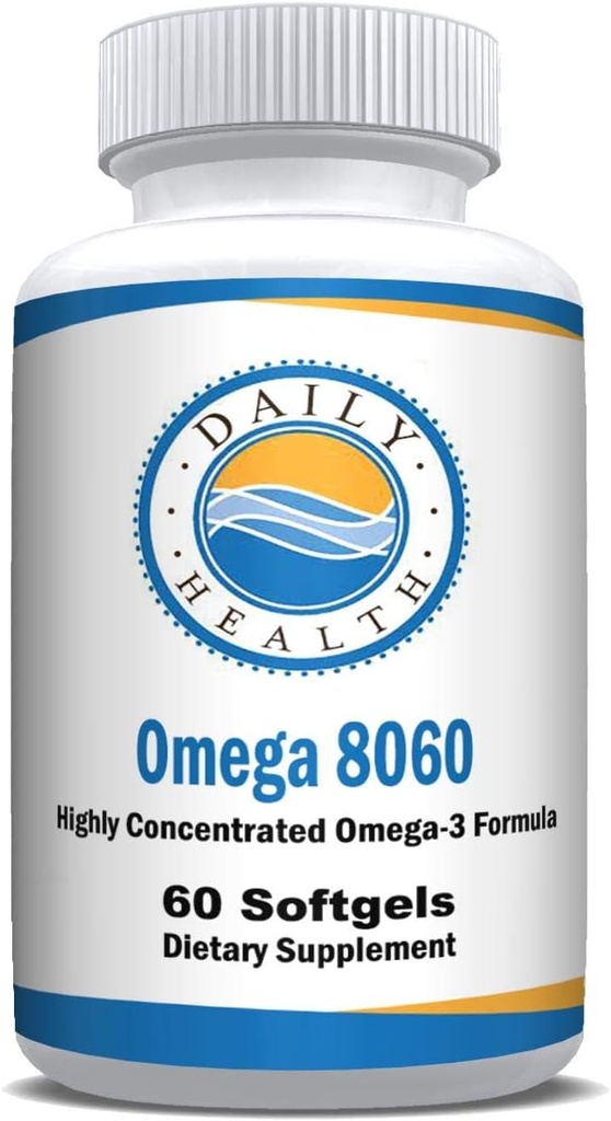 Omega 8060 2400mg Omega 3 Rybí olej Spoločný zdravotný doplnok 60 softgel - 1 mesiac Zásobovanie