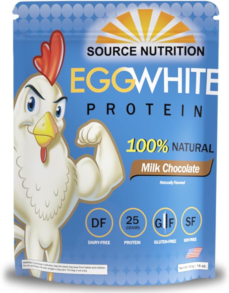 1 LB Egg White Protein prášok Zdroj výživy - 25 Grams Protein, Build Lean Muscle, Dairy Free - mlieko čokoláda