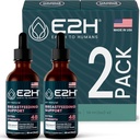 E2H Dojčenie Doplnková a podpora laktácie - Tekuté Laktačné doplnky - Obsahuje senovka grécka, mliečne bodliak, fenikel a ďalšie - bez alkoholu - Vegan - (2 fľaše)