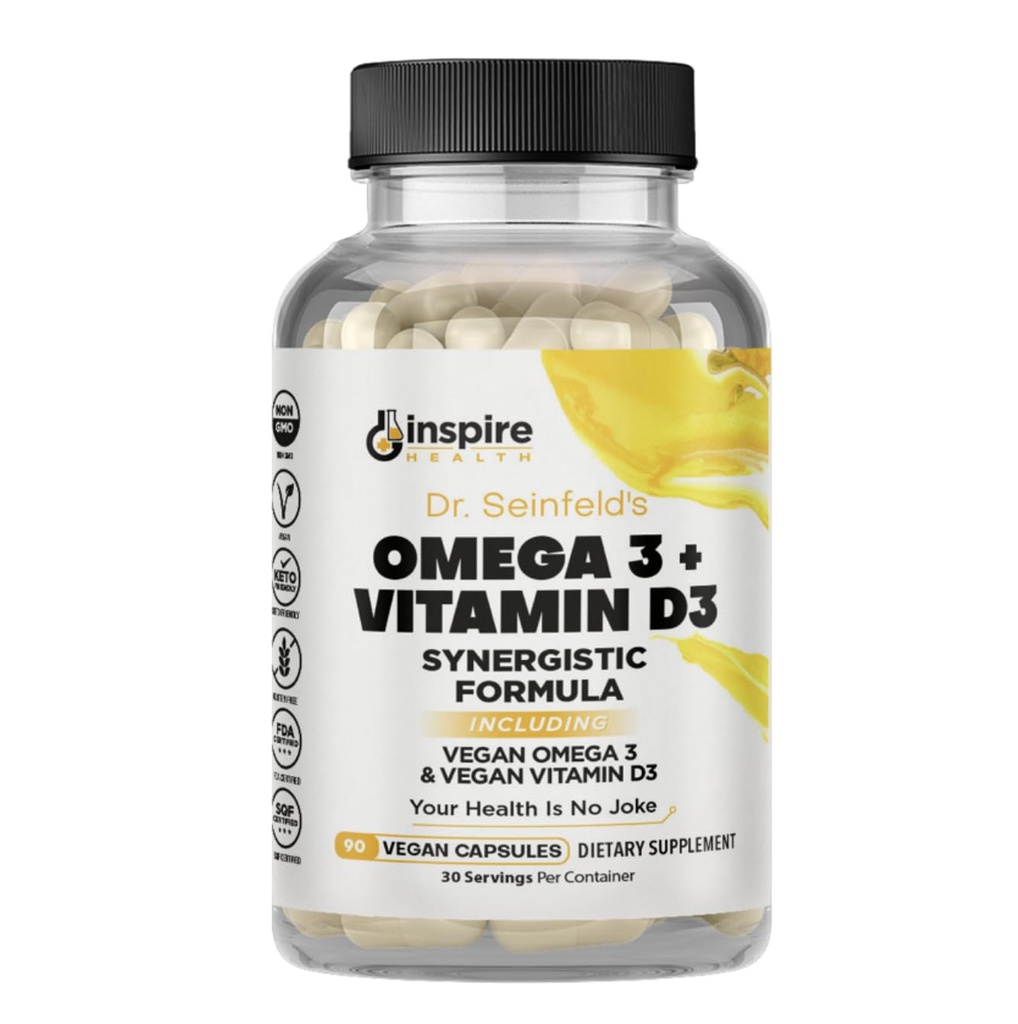 Nud Nutrition Vegan Omega 3 a vitamín D3 doplnok 90Ct
