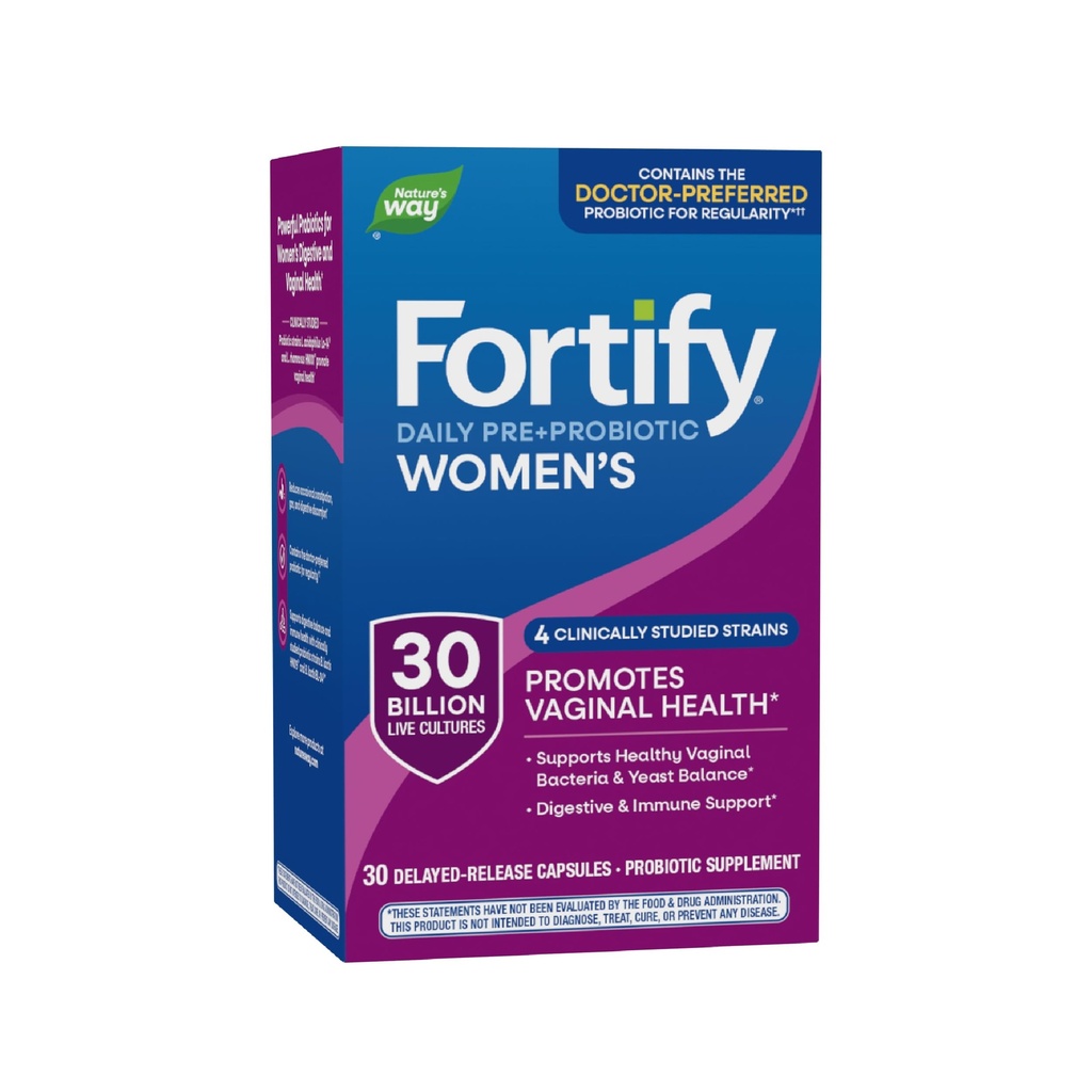 Prírodná cesta fortify Women as Probiotic 30 miliárd CFU, Daily Multi-train Probiotic for Digestive, Vaginal, and Immune Support*, Once-Daily Capsule, No Refrigeration Required, 30 Kapsule