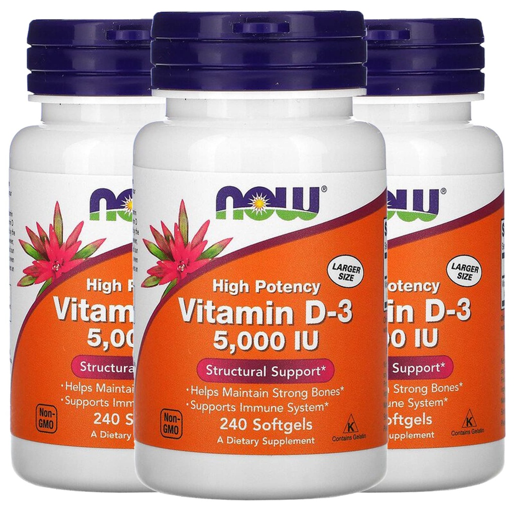 Teraz vitamín D-3 5000 IU, 240 Softgels, balenie 3 ks