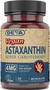Deva Nutrition Vitamíny Astaxantín 4mg, Vegan, Made from Hematococcus Pluvialis Mikroriasy, 30 Kapsule, 2-Pack