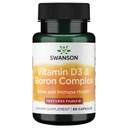 Swanson Vitamín D a Bór 60 kapsúl