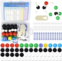 136ks Organic Chemistry Molecular Model Set pre študentov a učiteľov Inorganic & Organic Academic Chemistry Education 59 Atoms & 76 Links Bonds & 1 Link Atoms Remover