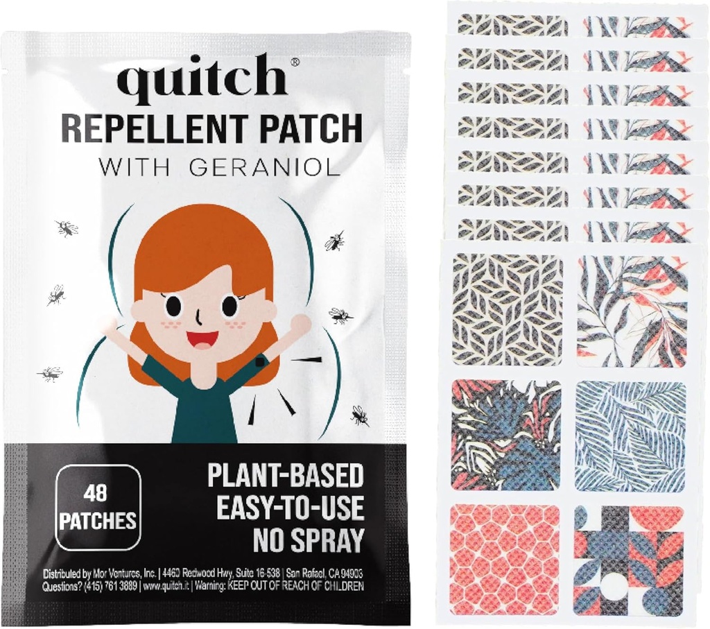 Quitch Natural Mosquito Repelent Stickers for Kids & Adults 