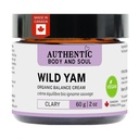 Autentické organické Wild Yam Root Balance Cream pre ženy s premium bylinné Botanicals, Yam Cream, Wild Yam Skin Care, všetky zložky Certified Vegan (VEGAN Clary Blend)