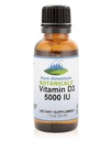 Čistá horská botanika Tekuté vitamín D kvapky - Nechutné Kosher D3 Tekuté kvapky v MCT olej - 5000IU na obsluhu - 1 oz fľaša