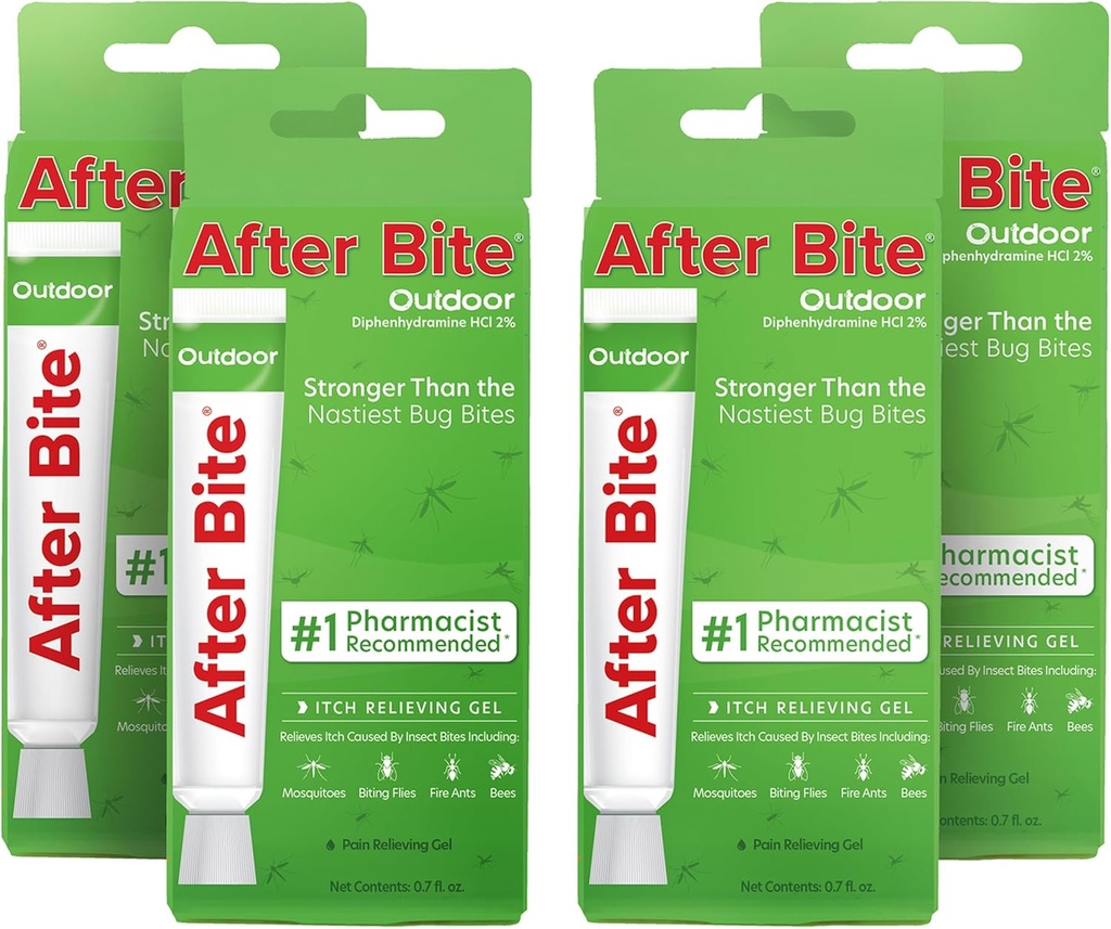 Po pohryzení vonkająí Formula - svrbenie Relief s difenhydramín HCl - Ideálne pre Mosquito a oheň mravce, včely a viac - Prenosný gél vzorca - 0,7 oz (4 balenie)