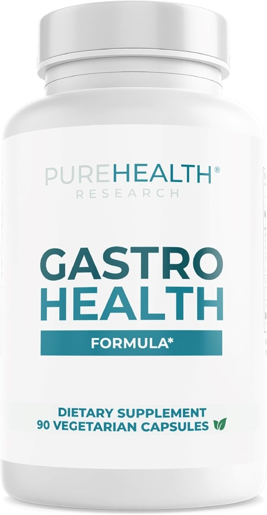 PUREHEALTH VÝSKUM Gastro-zdravotná formula - Prírodný alginát pre Acid Reflux - DGL doplnok pre pálenie záhy a poruchy trávenia - S Artičokom, Rhodiola Rosea, Kyselina hyalurónová, Quince a viac - 90 Kapsule