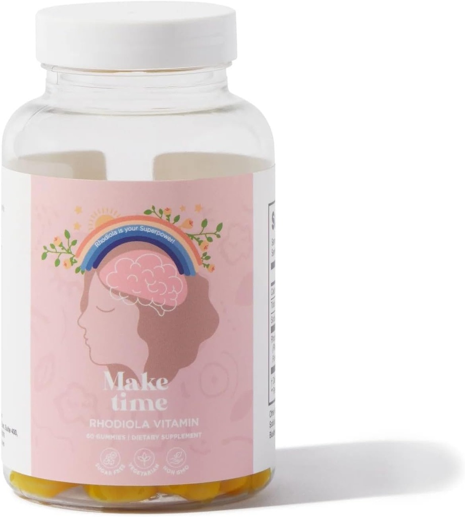 ZLEPŠTE ČAS Dámske Rhodiola Gummy pre zdravie mozgu a stresu 