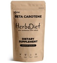Betakarotén 10% Vitamín A 25000 IU Prášok Immune System Support, Antioxidant Supplement 
