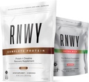 Čokoláda Proteín Prášok Kyslý vodný melón Extra Mile Stim Free Preworkout Prášok Bundle, 25g Vegánsky proteín, 5g Kreatín Monohydrát Prášok, 150mg Digestívne enzýmy, 6g L- Citrulín