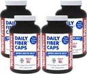 Yerba Prima Daily Fiber Caps - 180 Kapsule, (Pack of 4) - Rozpustné a nerozpustné Dietary Fiber Supplement - Colon Cleans - Gut Health - Vegan, Non-GMO, Gluten-Free